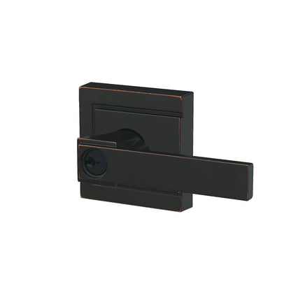 Schlage F51ANBK-ULD Northbrook with Upland Rose Keyed Entry Door Lever