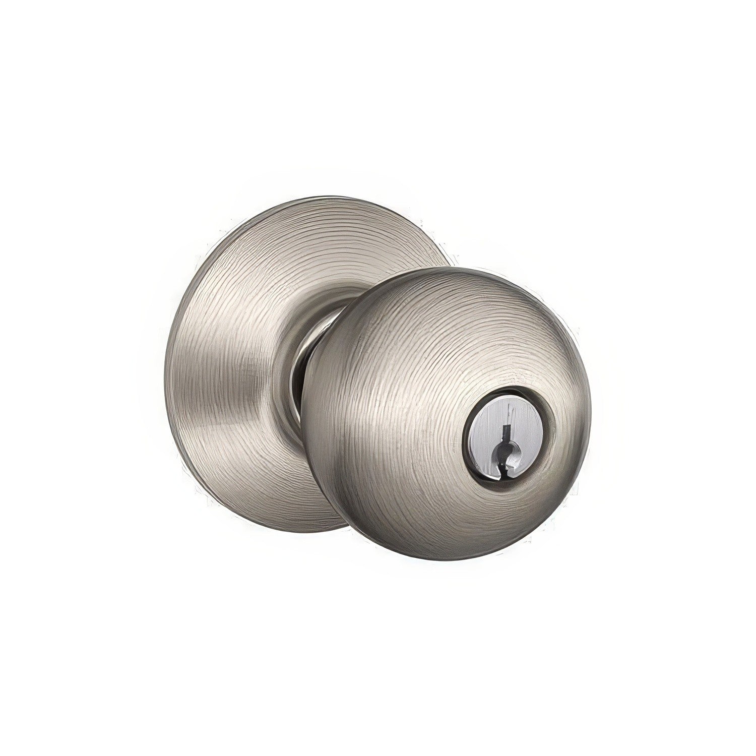 Schlage F51A-ORB F-Series Orbit Single Cylinder Panic Proof Keyed Entry Door Knob.