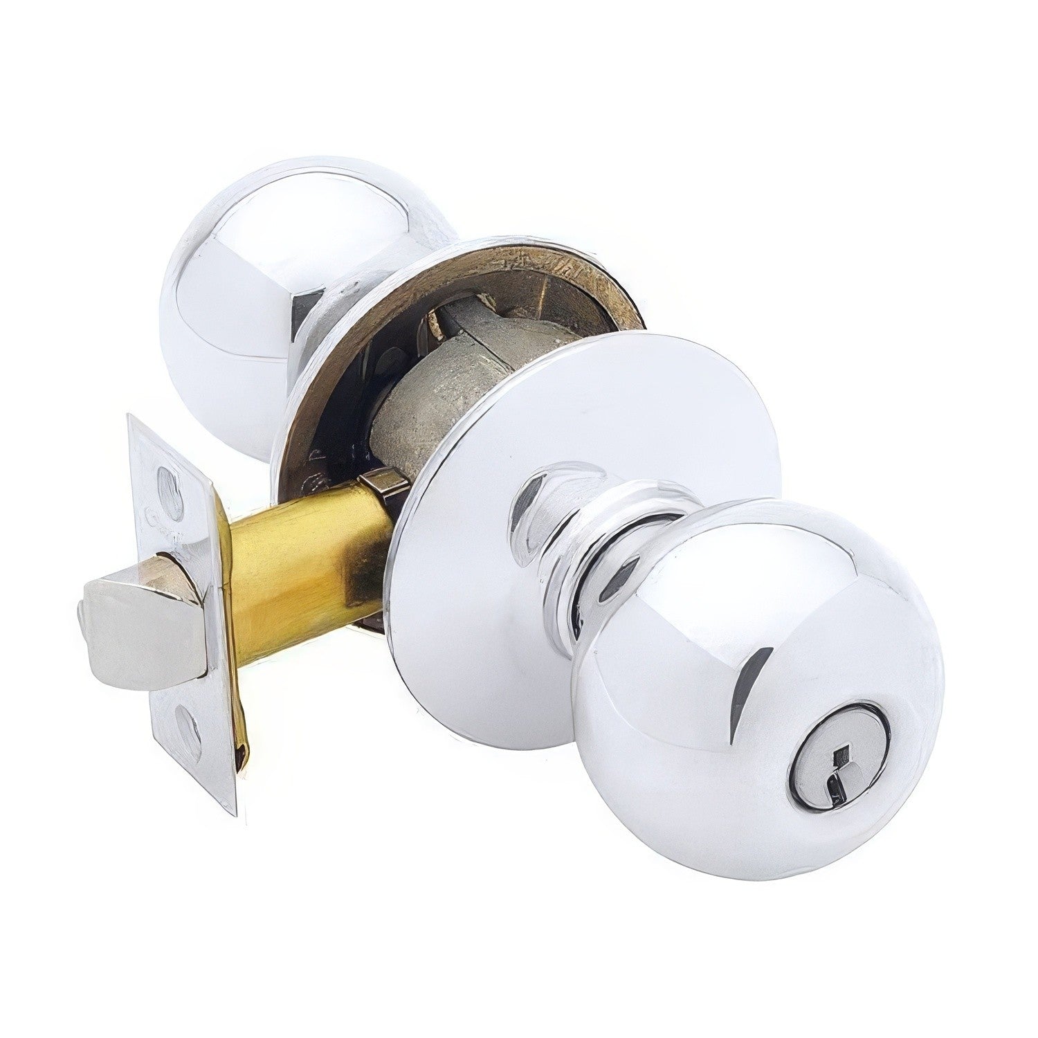 Schlage F51A-ORB F-Series Orbit Single Cylinder Panic Proof Keyed Entry Door Knob.