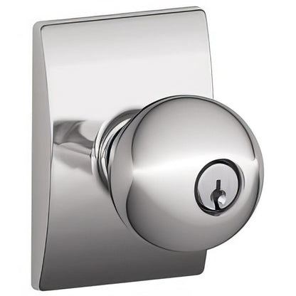 Schlage F51A-ORB-CEN F-Series Orbit Keyed Entry Door Knob.