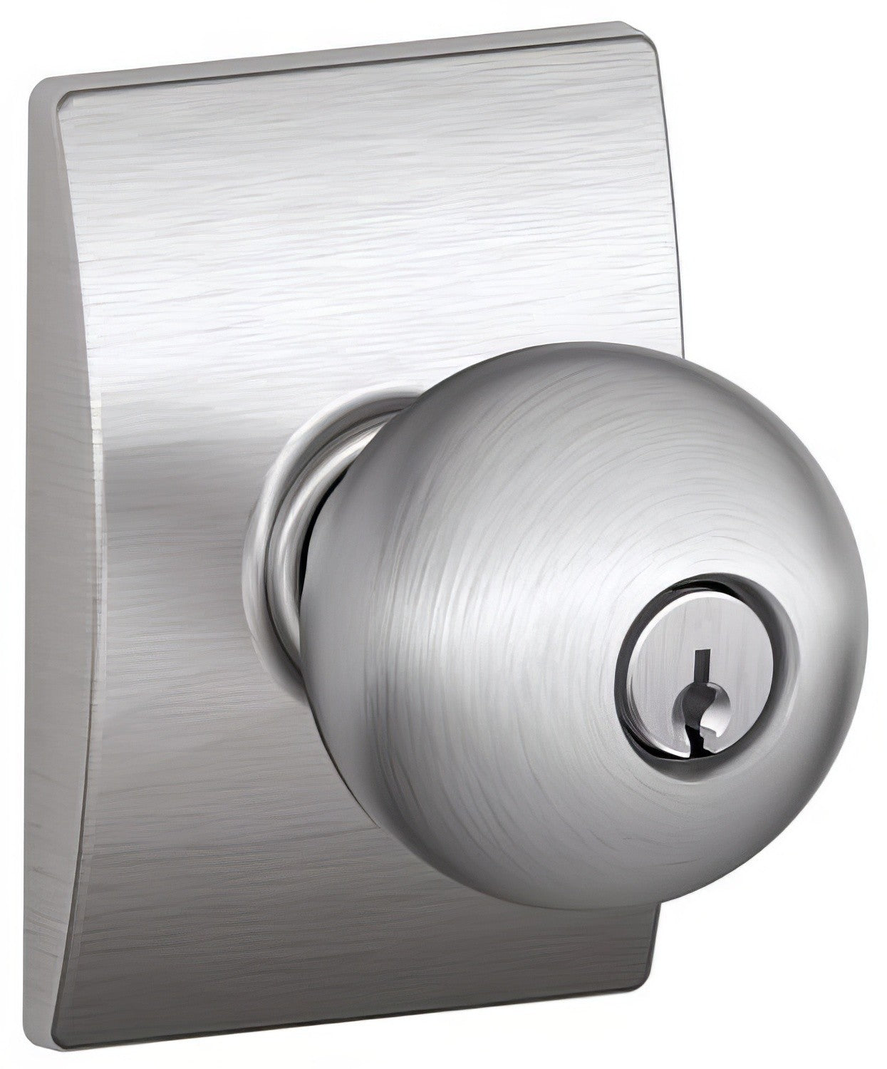 Schlage F51A-ORB-CEN F-Series Orbit Keyed Entry Door Knob.