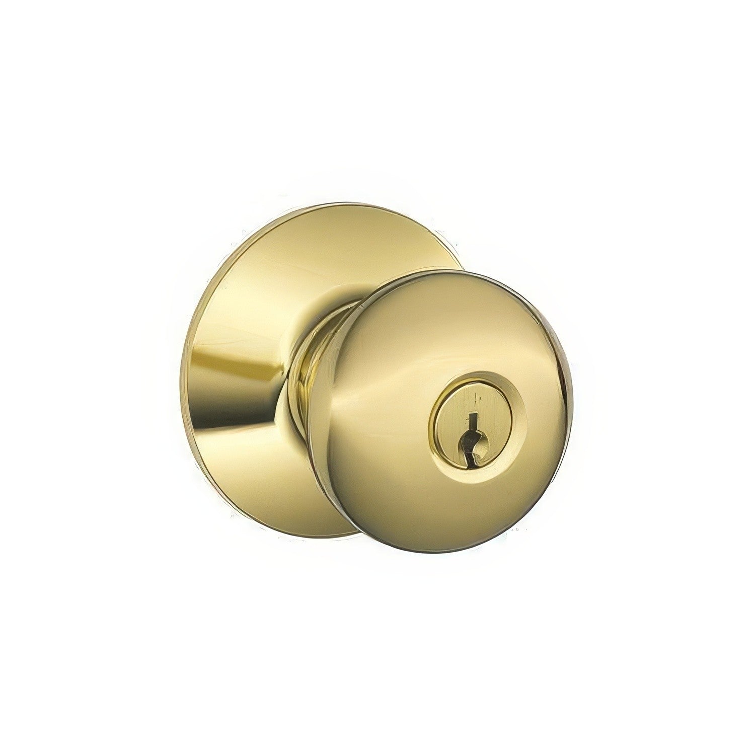 Schlage F51A-PLY F-Series Plymouth Single Cylinder Keyed Entrance Lock Door Knob.