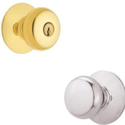 Schlage F51A-PLY F-Series Plymouth Single Cylinder Keyed Entrance Lock Door Knob.
