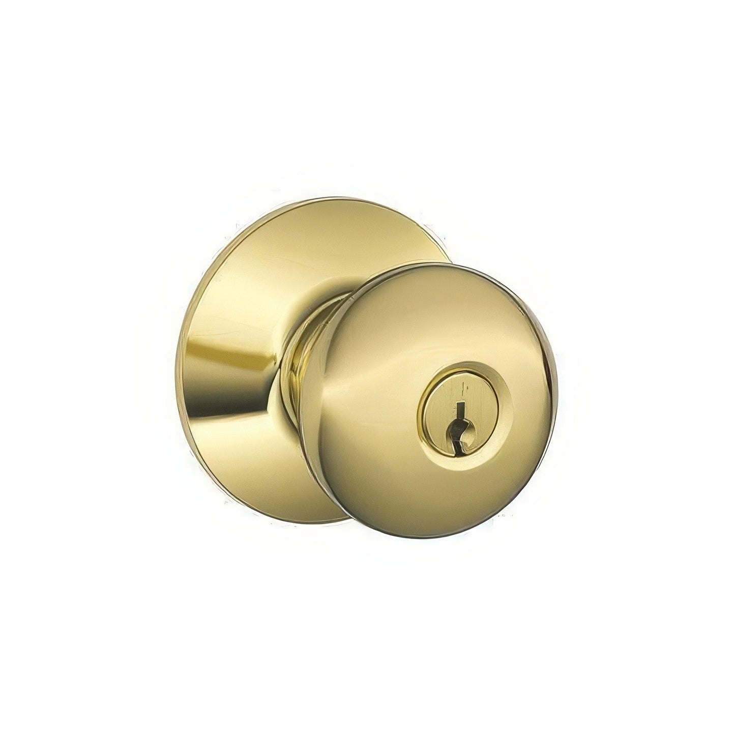 Schlage F51A-PLY F-Series Plymouth Single Cylinder Keyed Entrance Lock Door Knob.