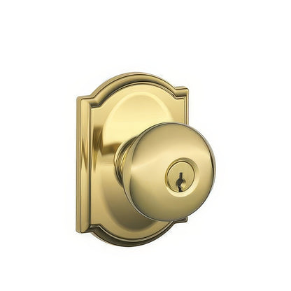 Schlage F51A-PLY-CAM F-Series Plymouth Keyed Entry Door Knob.
