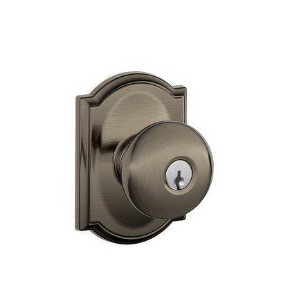 Schlage F51A-PLY-CAM F-Series Plymouth Keyed Entry Door Knob.