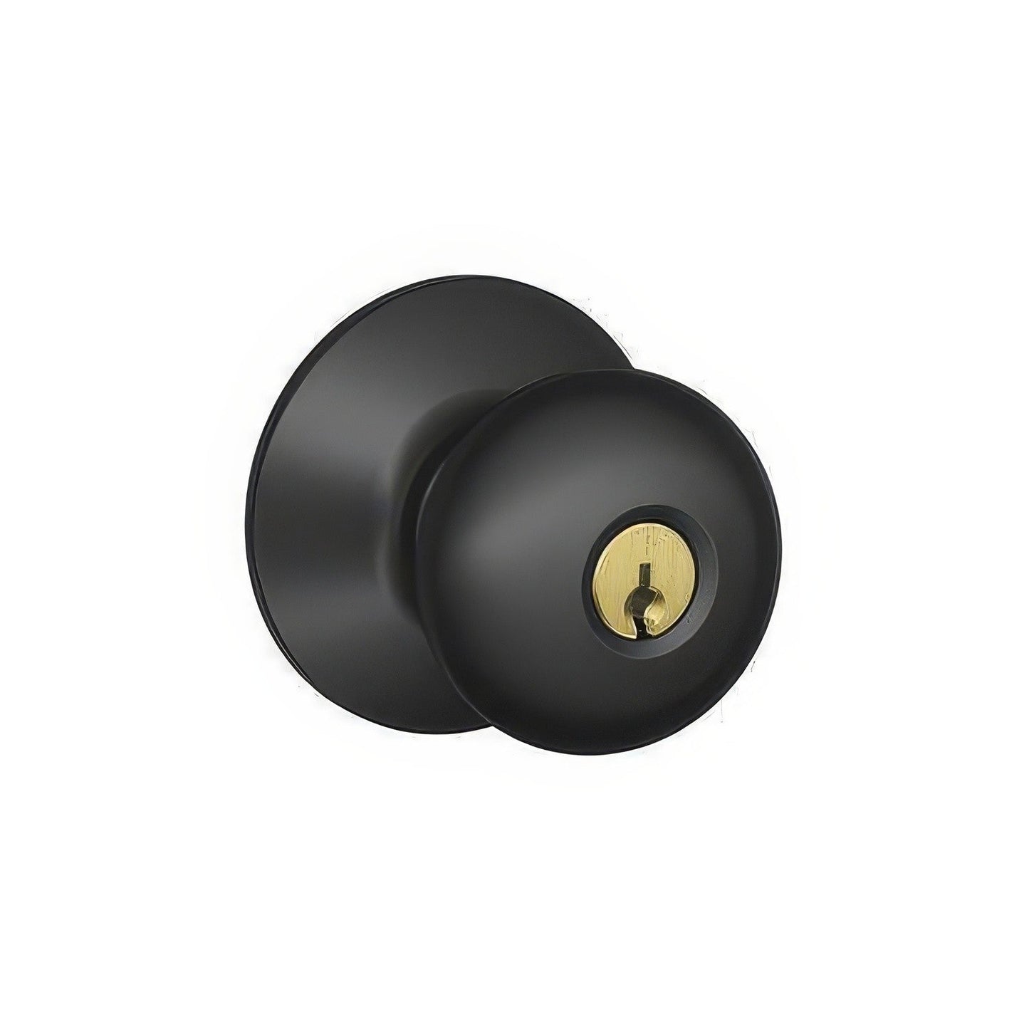 Schlage F51A-PLY F-Series Plymouth Single Cylinder Keyed Entrance Lock Door Knob.