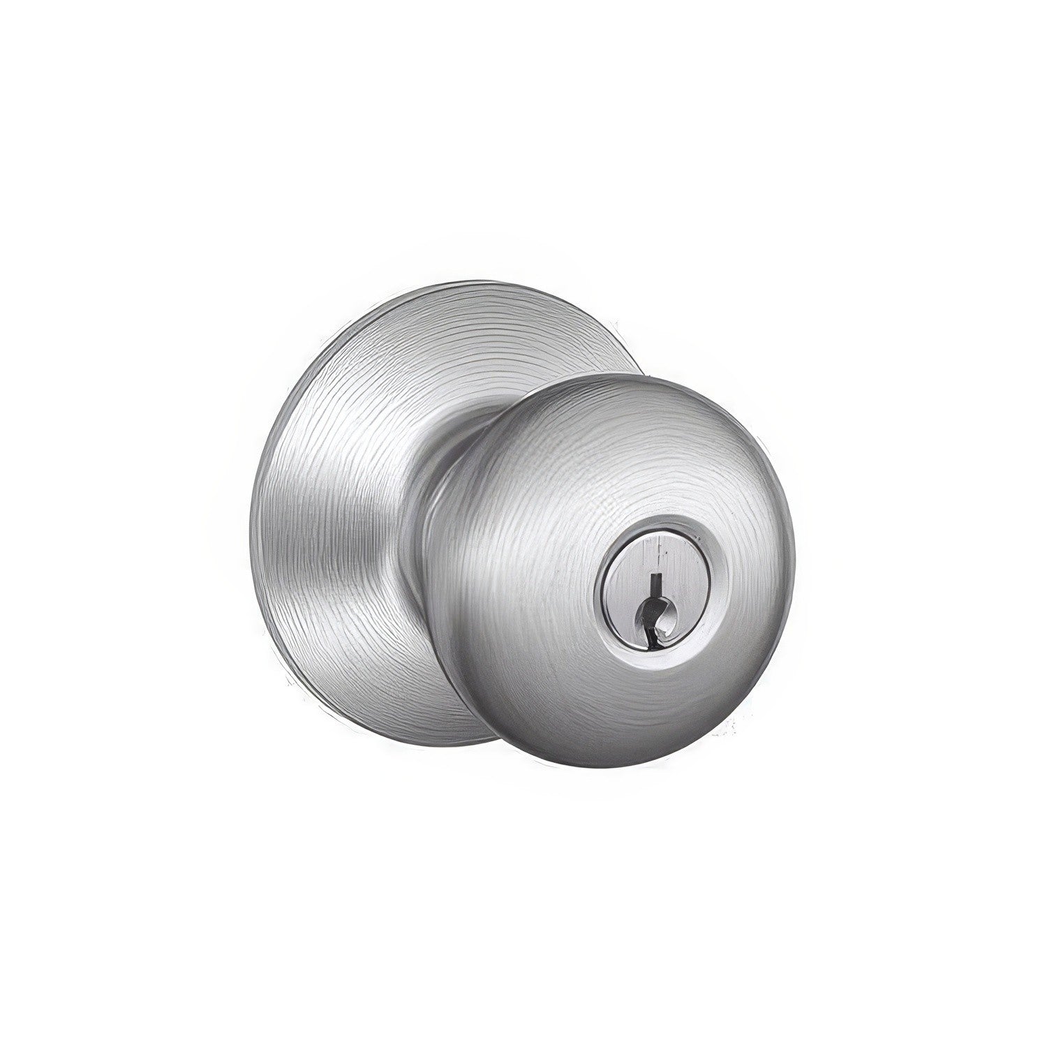 Schlage F51A-PLY F-Series Plymouth Single Cylinder Keyed Entrance Lock Door Knob.