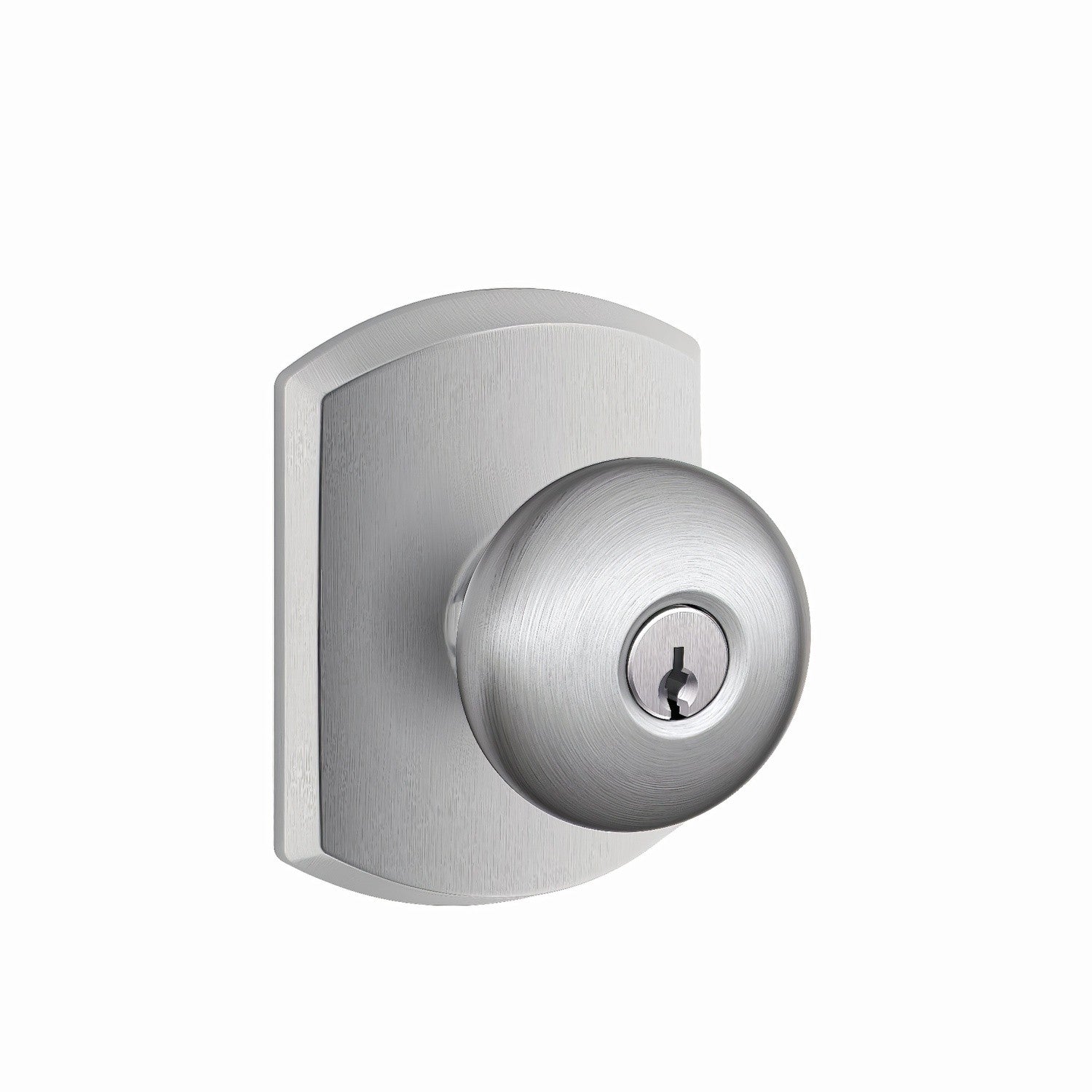 Schlage F51APLY-GRW Plymouth with Greenwich Rose Keyed Entry Door Knob