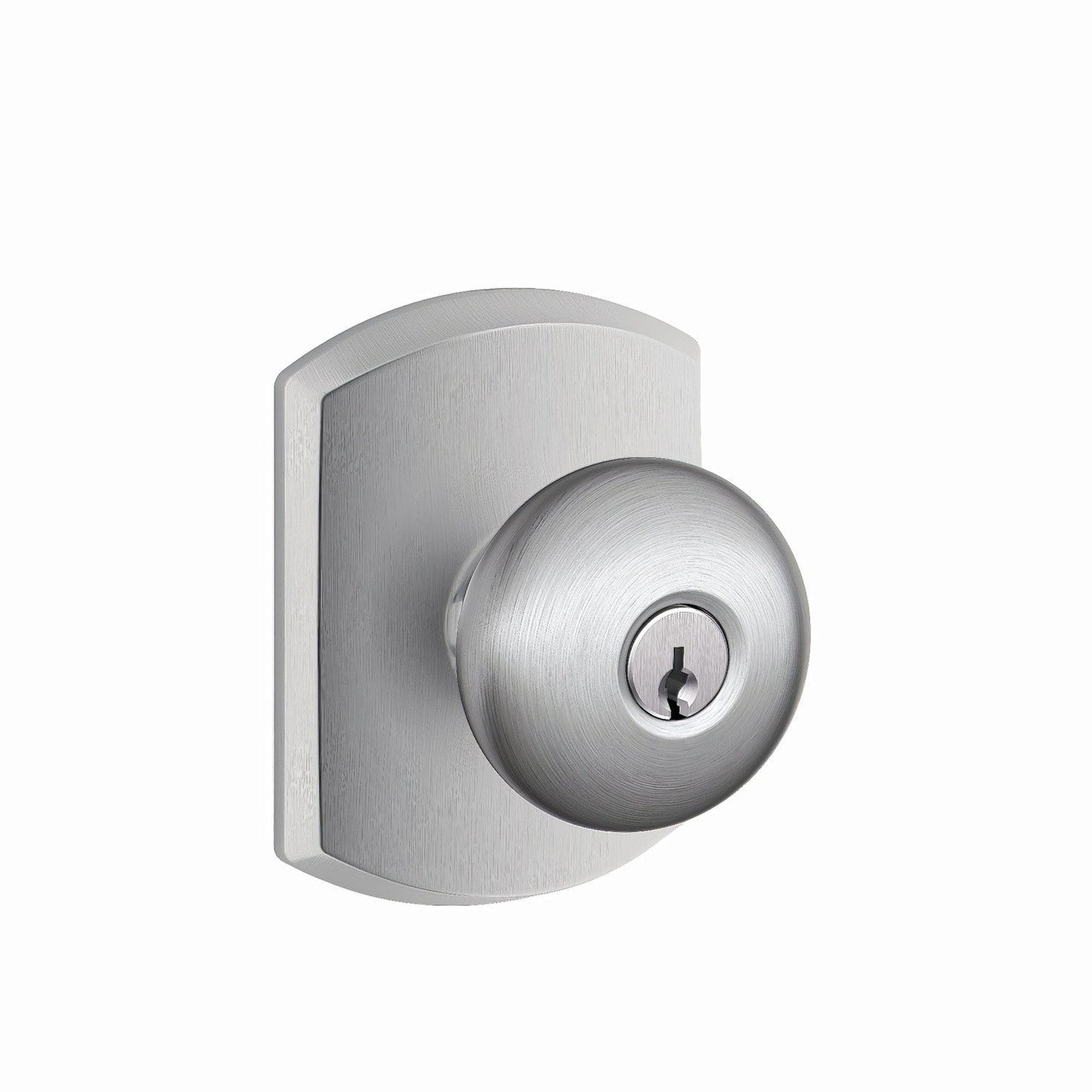 Schlage F51APLY-GRW Plymouth with Greenwich Rose Keyed Entry Door Knob.