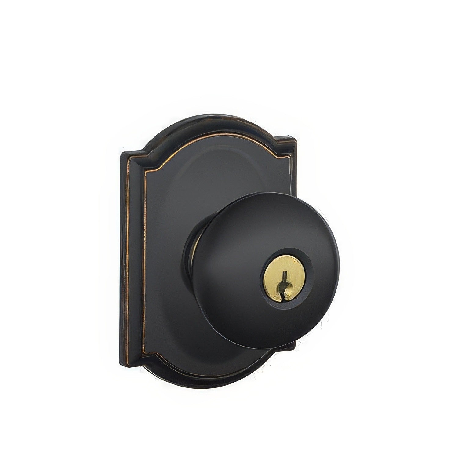 Schlage F51A-PLY-CAM F-Series Plymouth Keyed Entry Door Knob.