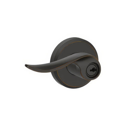 Schlage F51ASAC-GSN Sacramento with Greyson Rose Keyed Entry Door Lever.