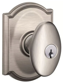 Schlage F51ASIE-CAM Siena with Camelot Rose Keyed Entry Door Knob