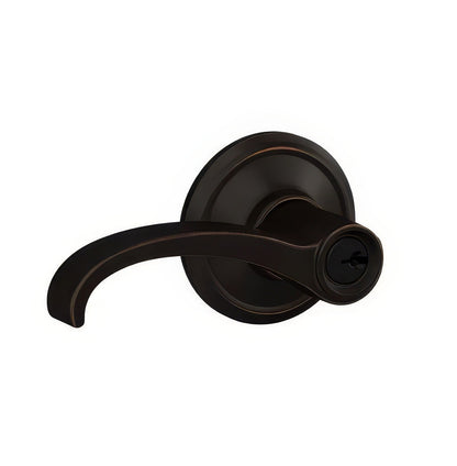Schlage F51AWIT-ALD Whitney with Alden Rose Keyed Entry Door Lever.