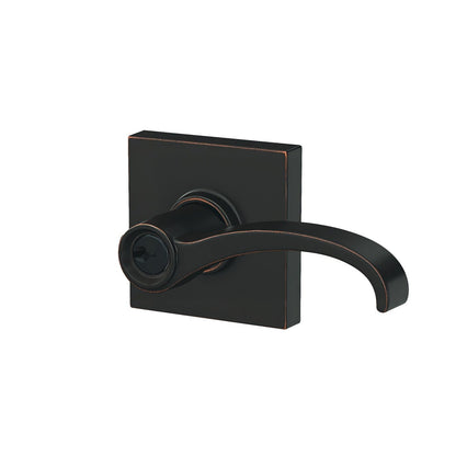 Schlage F51AWIT-COL Whitney with Collins Rose Keyed Entry Door Lever
