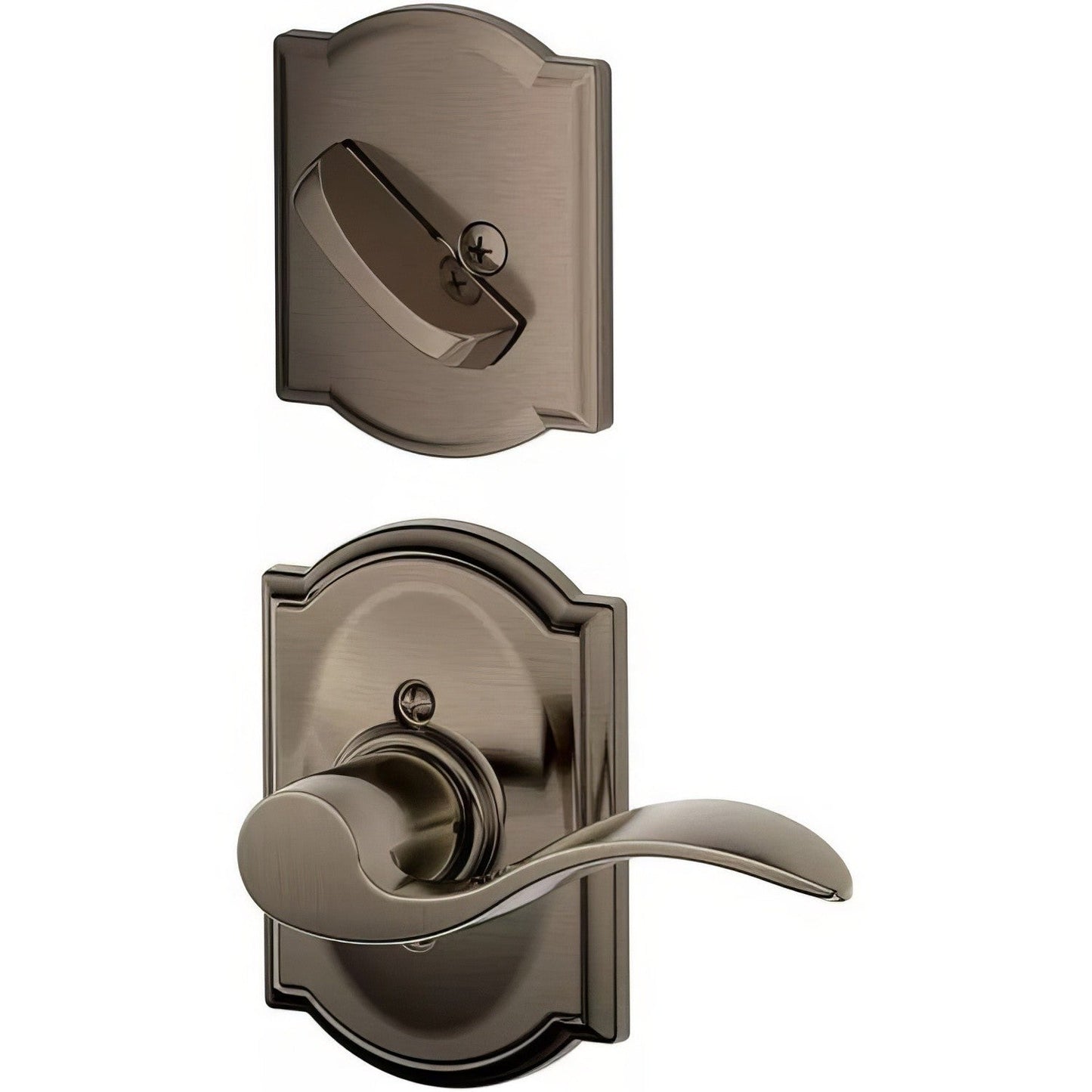Schlage F59-ACC-CAM-LH F-Series Accent Lever Single Cylinder Left Hand Interior Trim Pack