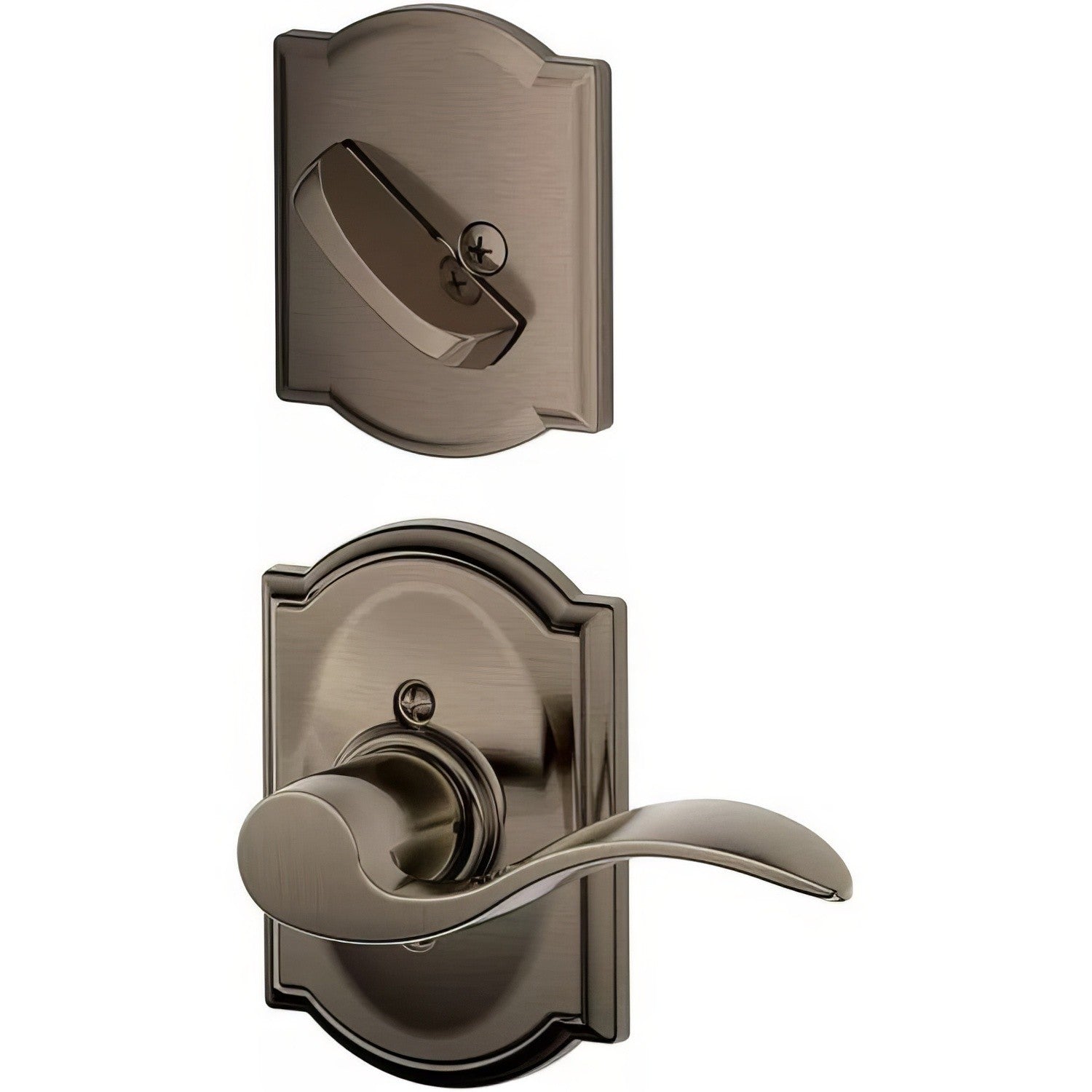 Schlage F59-ACC-CAM-LH F-Series Accent Lever Single Cylinder Left Hand Interior Trim Pack