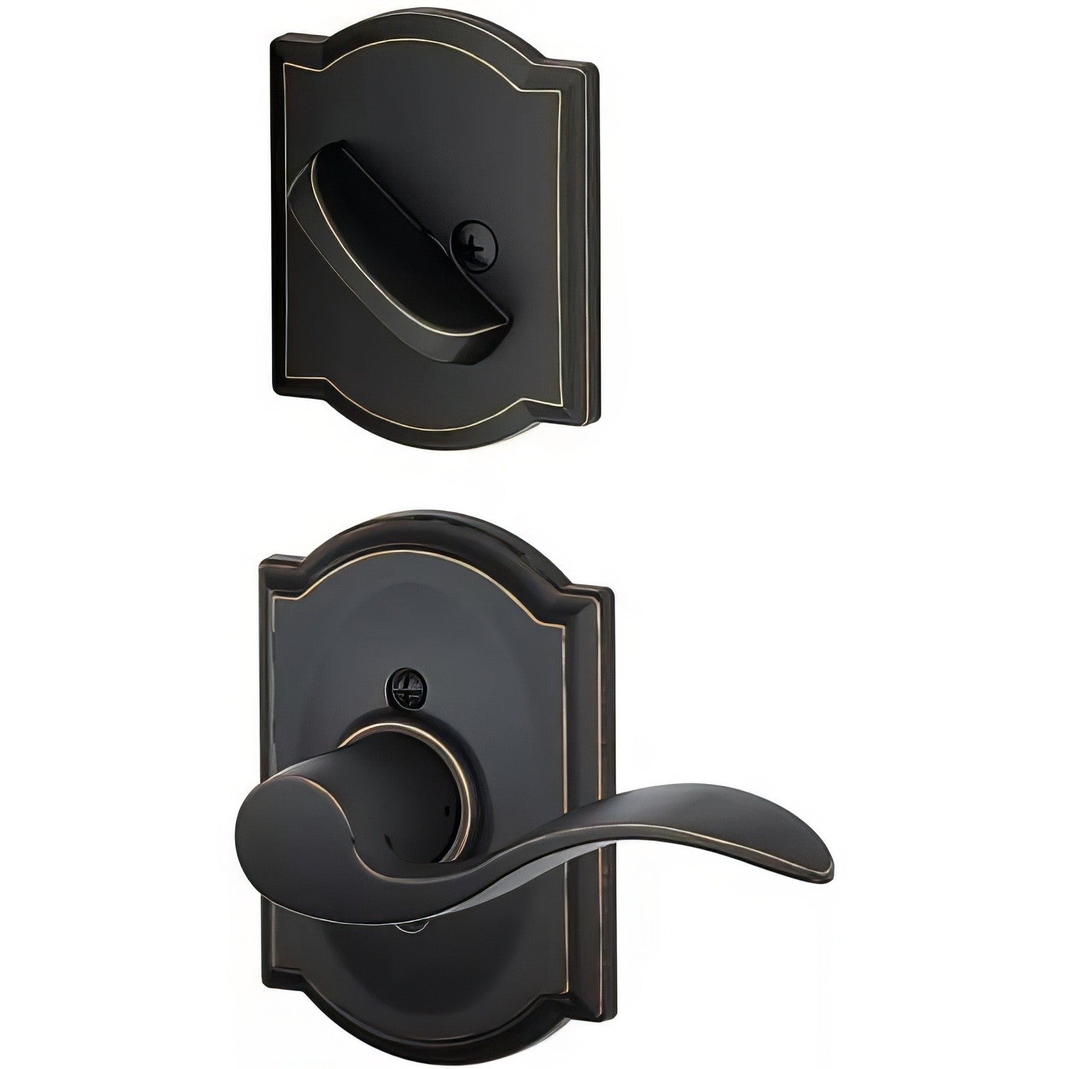 Schlage F59-ACC-CAM-LH F-Series Accent Lever Single Cylinder Left Hand Interior Trim Pack