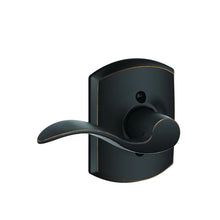 Schlage F59ACC-GRWRH Right Hand Accent Lever with Greenwich Rose Interior Active Trim.