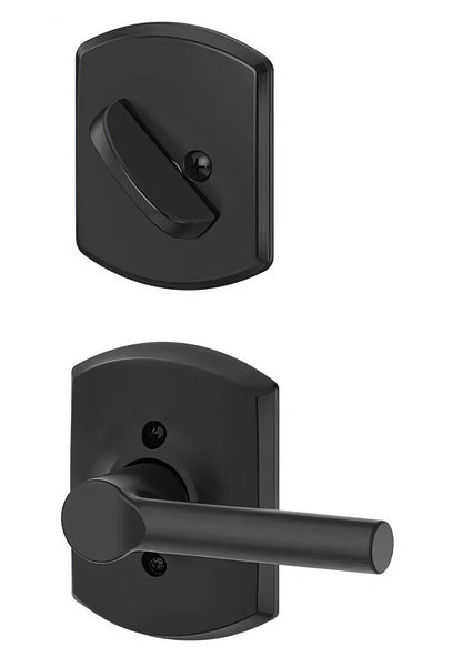 Schlage F59BRW-GRW Broadway Lever with Greenwich Rose Interior Active Trim