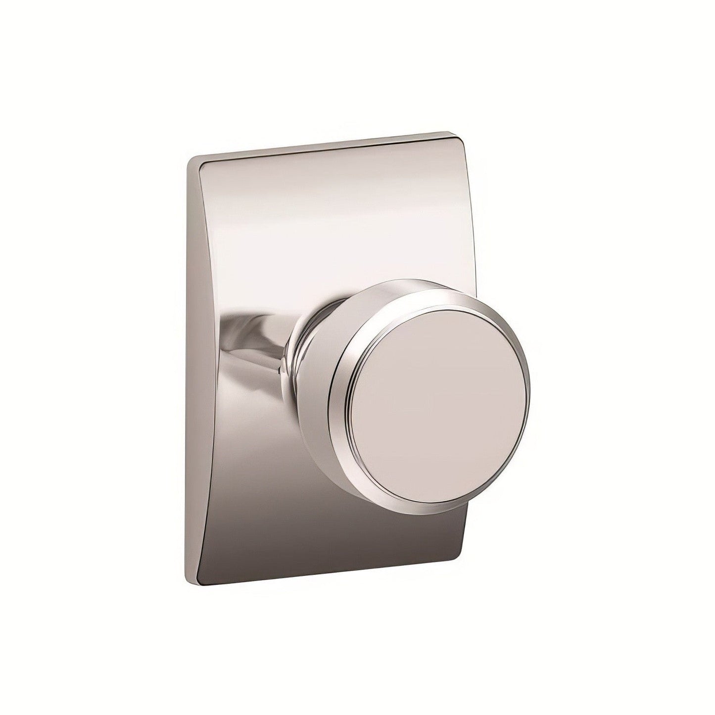 Schlage F59BWE-CEN Bowery Knob with Century Rose Interior Active Trim