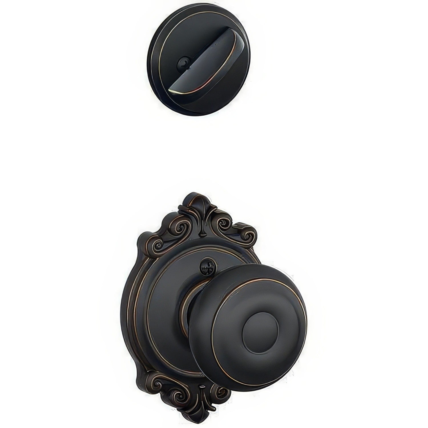 Schlage F59-GEO-BRK F-Series Georgian Interior Pack Knob.
