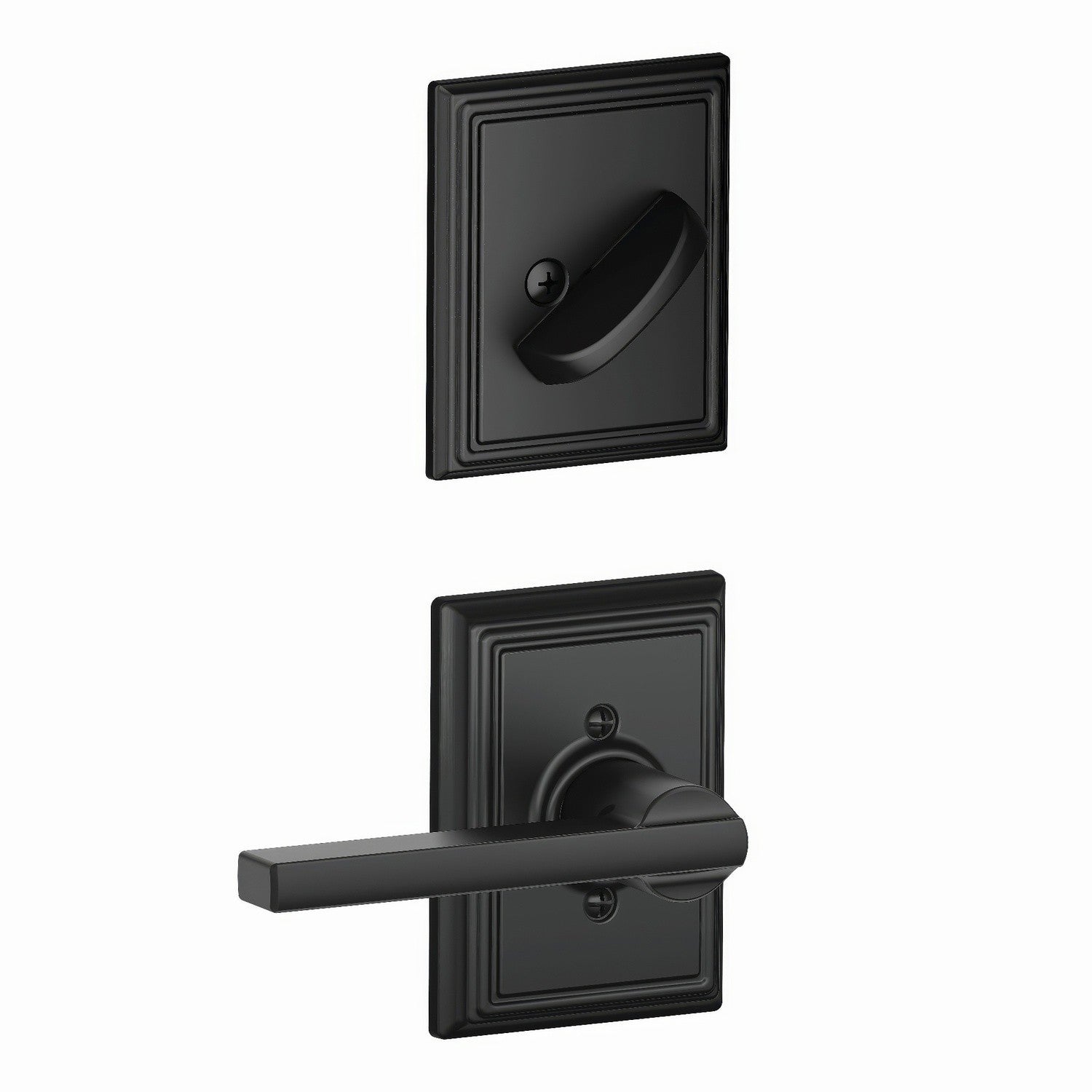 Schlage F59LAT-ADD Latitude Lever with Addison Rose Interior Active Trim