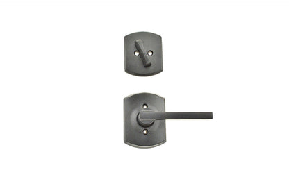 Schlage F59LAT-GRW Latitude Lever with Greenwich Rose Interior Active Trim