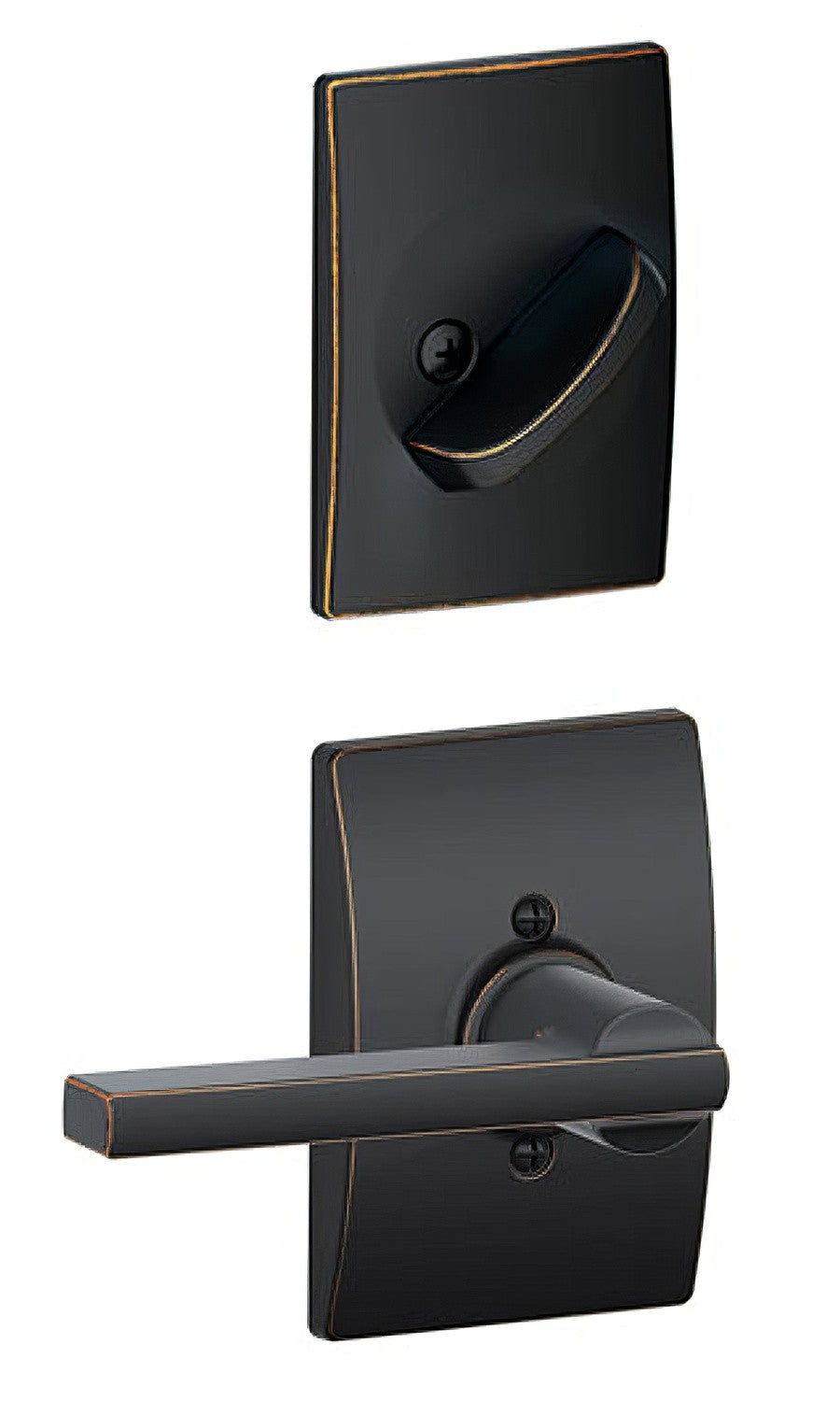 Schlage F59-LAT-CEN F-Series Latitude Interior Pack Lever.