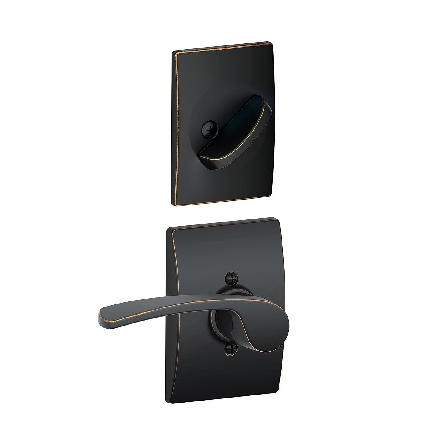 Schlage F59-MER-CEN-RH F-Series Merano Right Hand Interior Pack Lever.