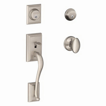 Schlage F62-ADD-SIE F-Series Addison Double Cylinder Handleset