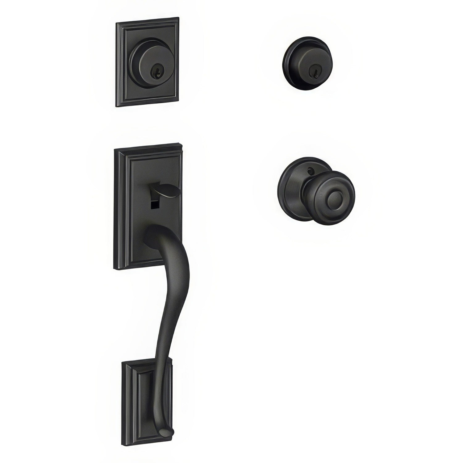 Schlage F62-ADD-GEO F-Series Addison Double Cylinder Handleset