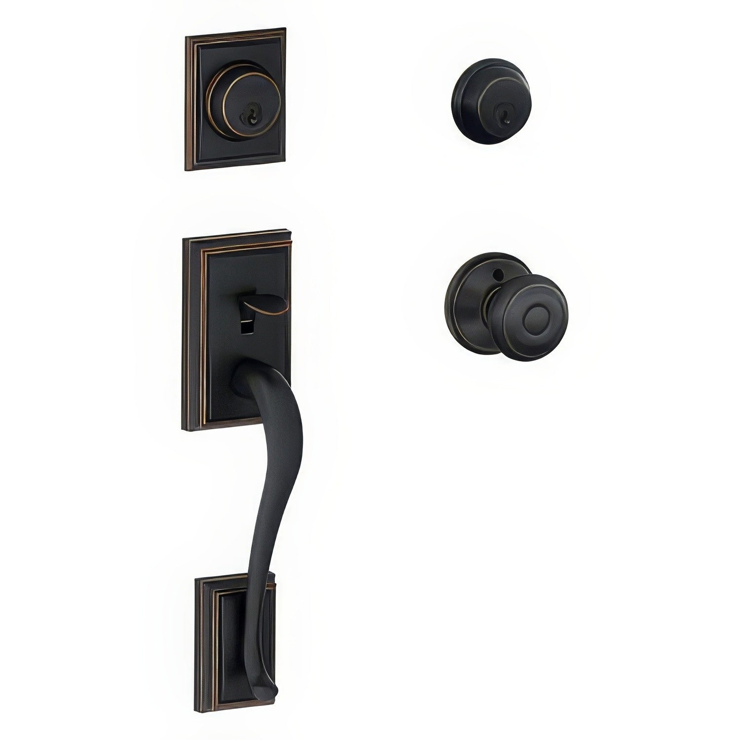 Schlage F62-ADD-GEO F-Series Addison Double Cylinder Handleset