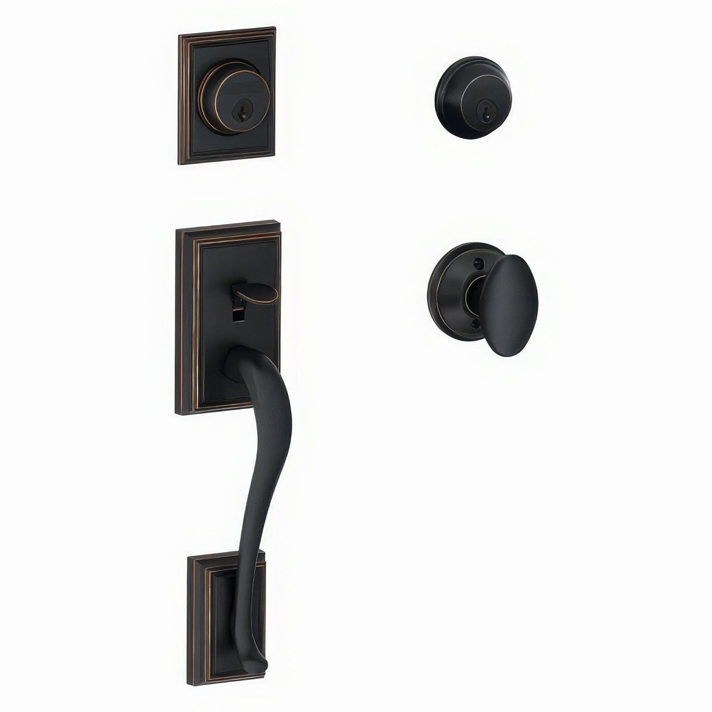 Schlage F62-ADD-SIE F-Series Addison Double Cylinder Handleset