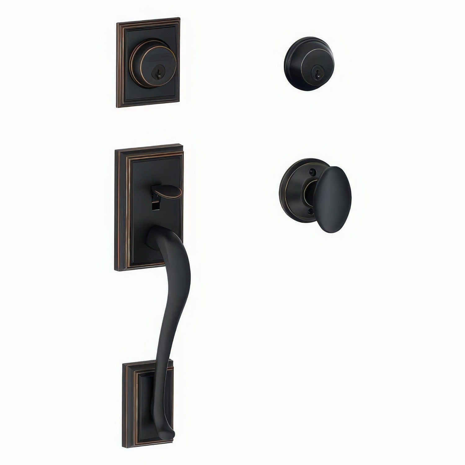 Schlage F62-ADD-SIE F-Series Addison Double Cylinder Handleset