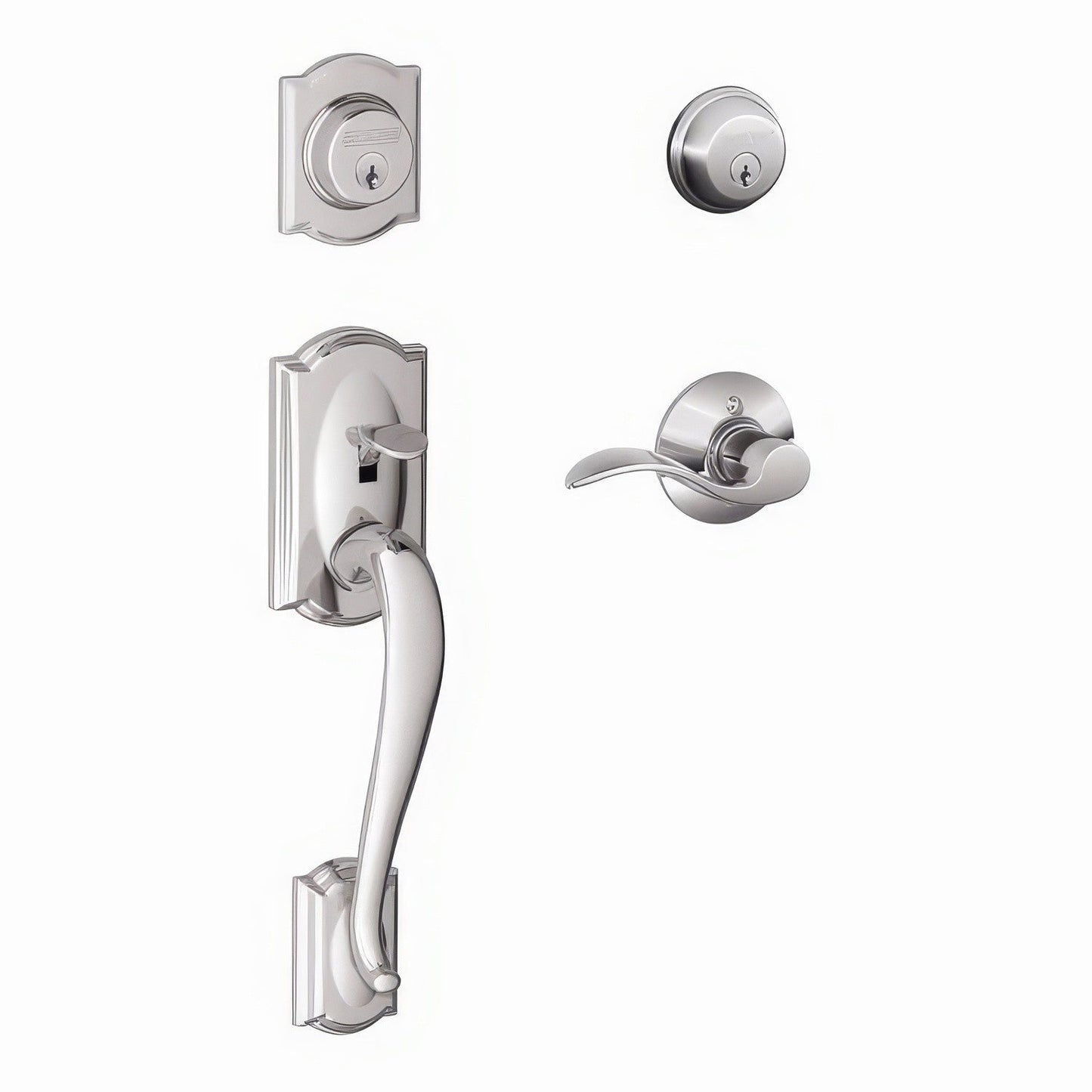 Schlage F62-CAM-ACC-RH F-Series Camelot Right Hand Double Cylinder Handleset