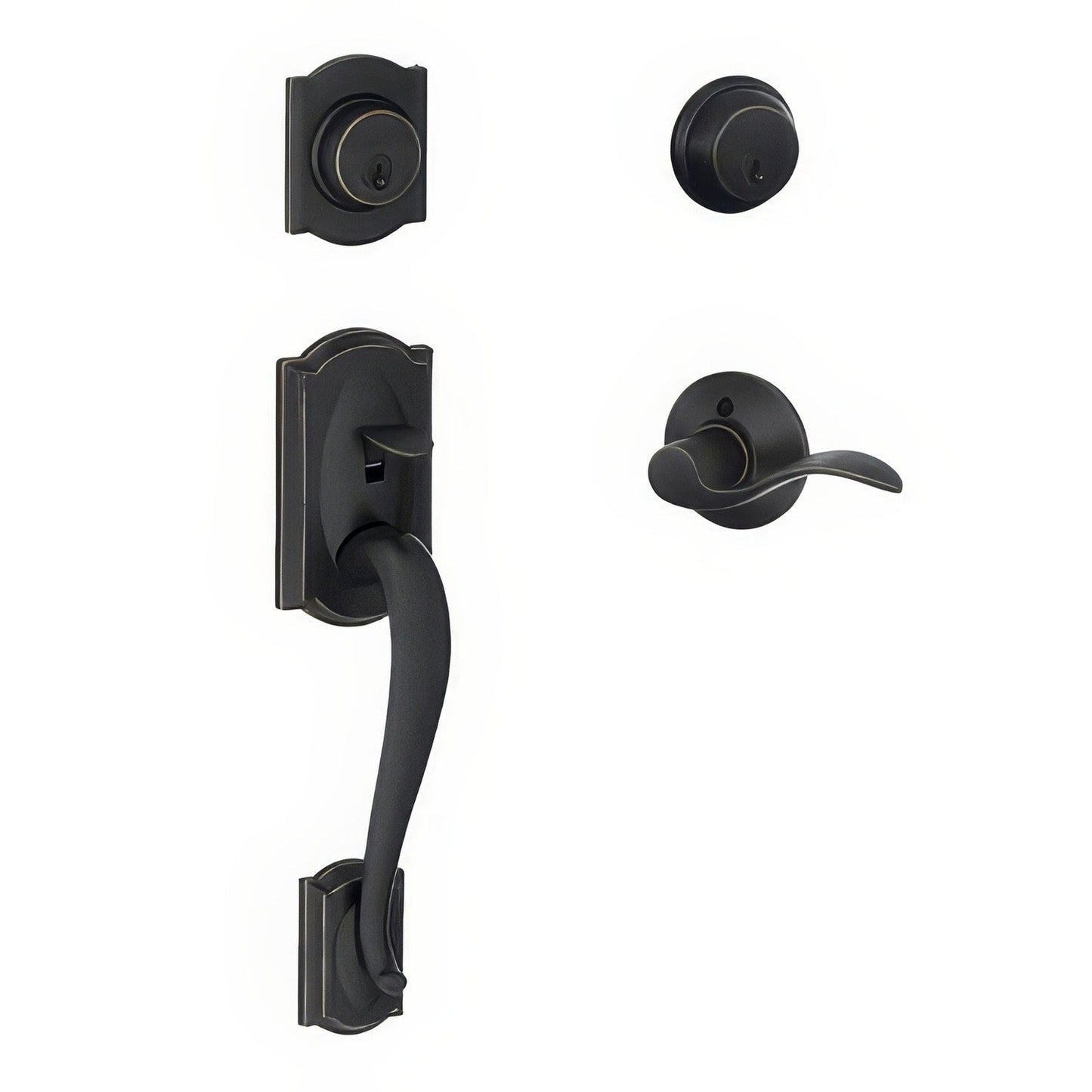 Schlage F62-CAM-ACC-LH F-Series Double Cylinder Handleset