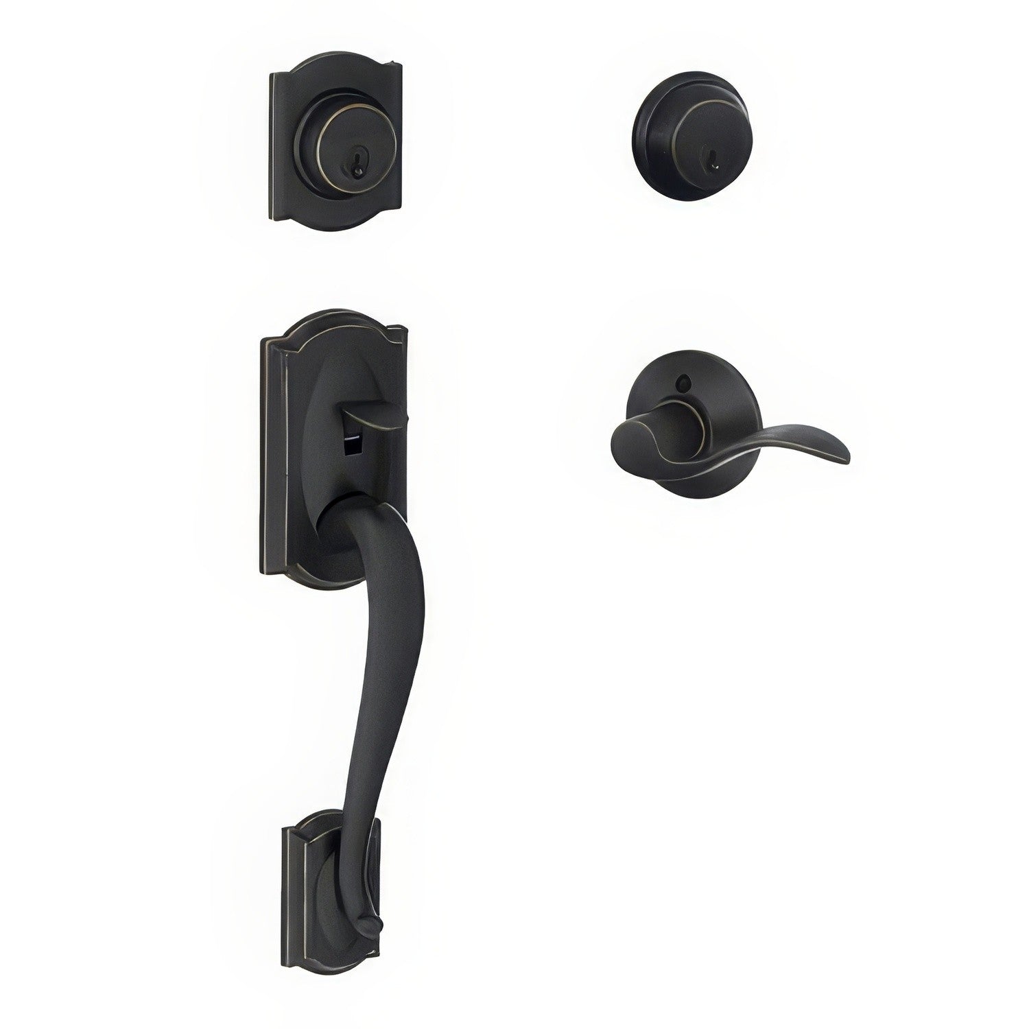 Schlage F62-CAM-ACC-LH F-Series Double Cylinder Handleset