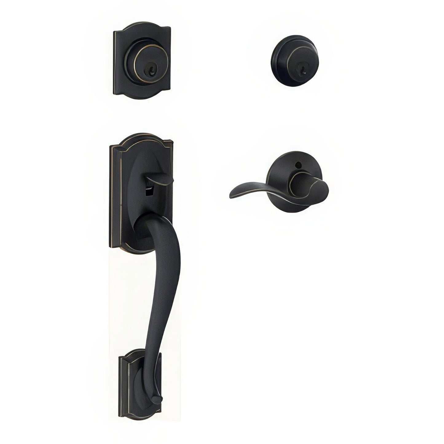 Schlage F62-CAM-ACC-RH F-Series Camelot Right Hand Double Cylinder Handleset