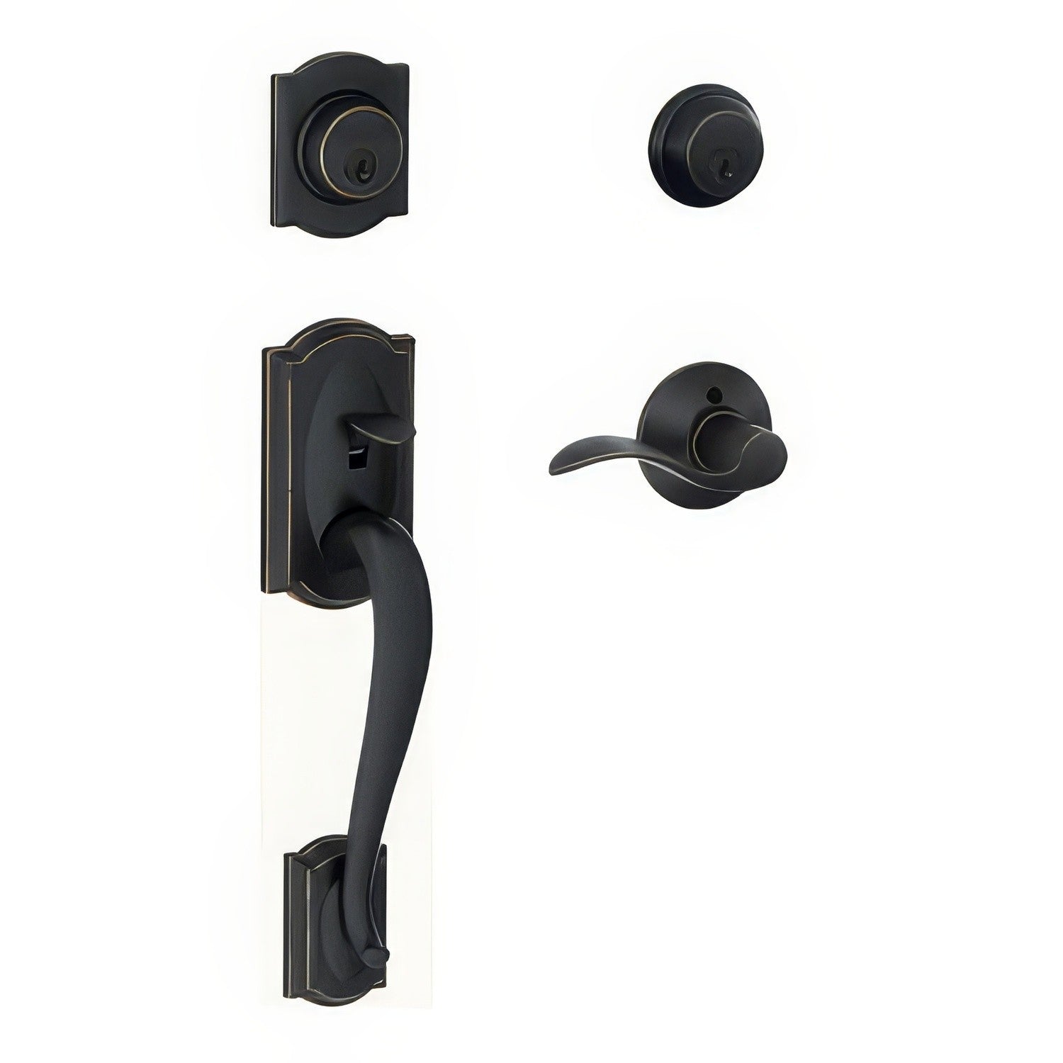 Schlage F62-CAM-ACC-RH F-Series Camelot Right Hand Double Cylinder Handleset