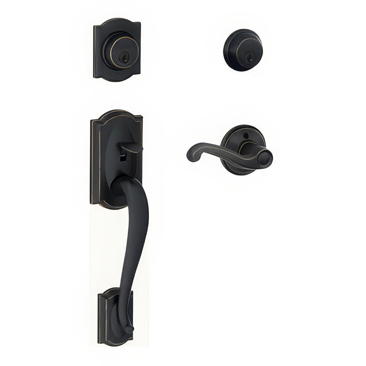 Schlage F62-CAM-FLA-RH F-Series Camelot Right Hand Double Cylinder Handleset
