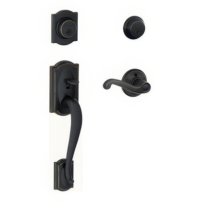 Schlage F62-CAM-FLA-RH F-Series Camelot Right Hand Double Cylinder Handleset