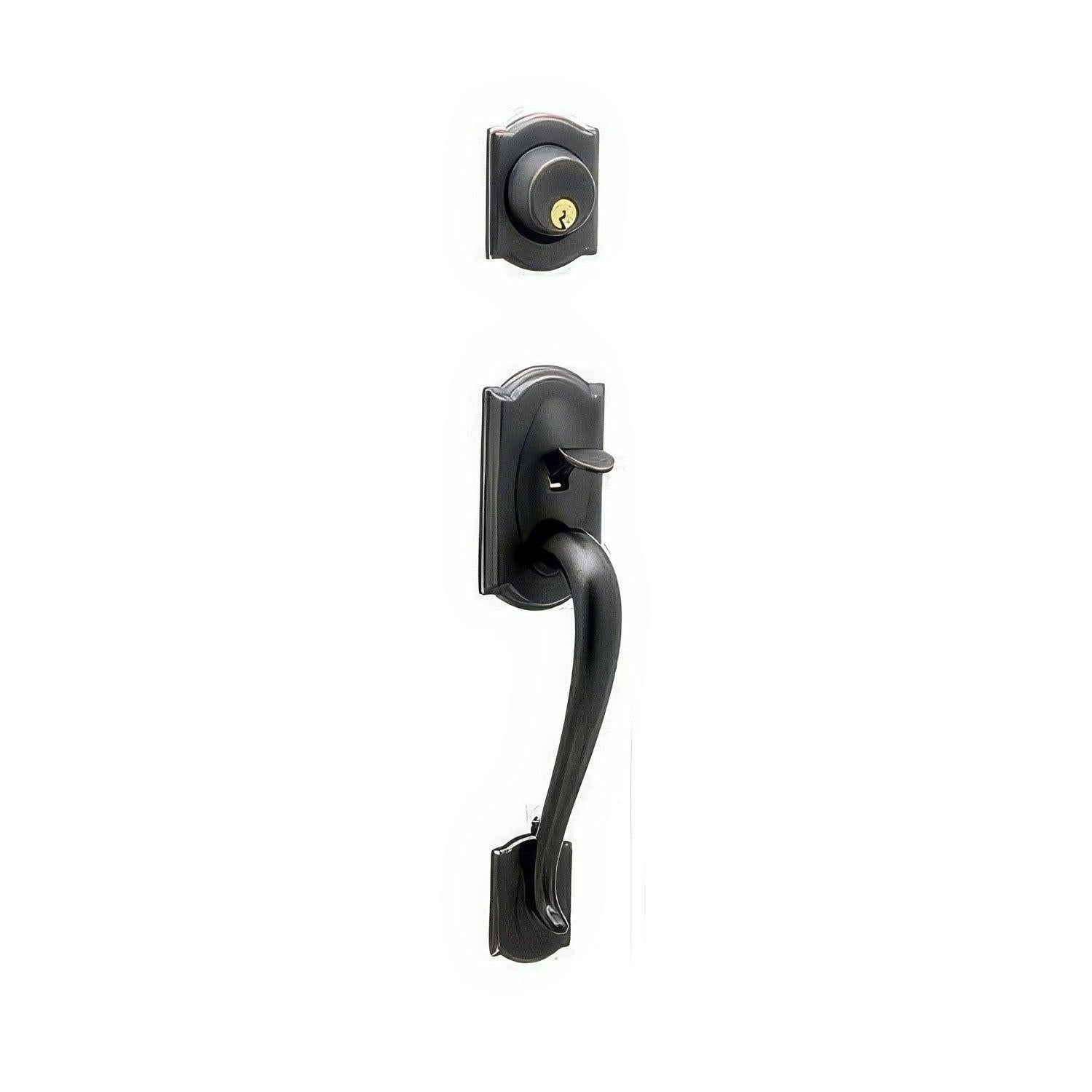 Schlage F62-CAM-GEO F-Series Camelot Double Cylinder Handleset