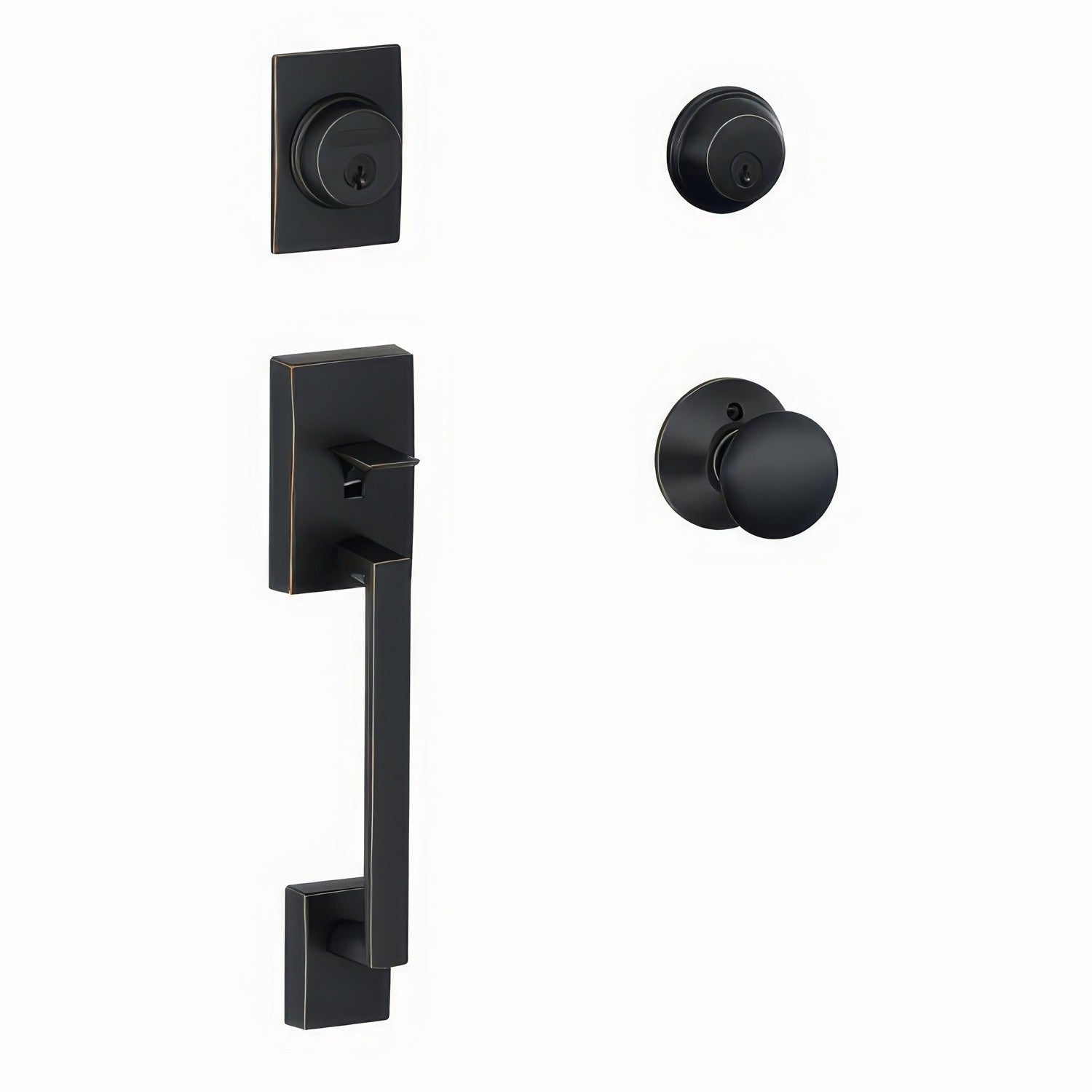 Schlage F62-CEN-PLY F-Series Century Double Cylinder Handleset
