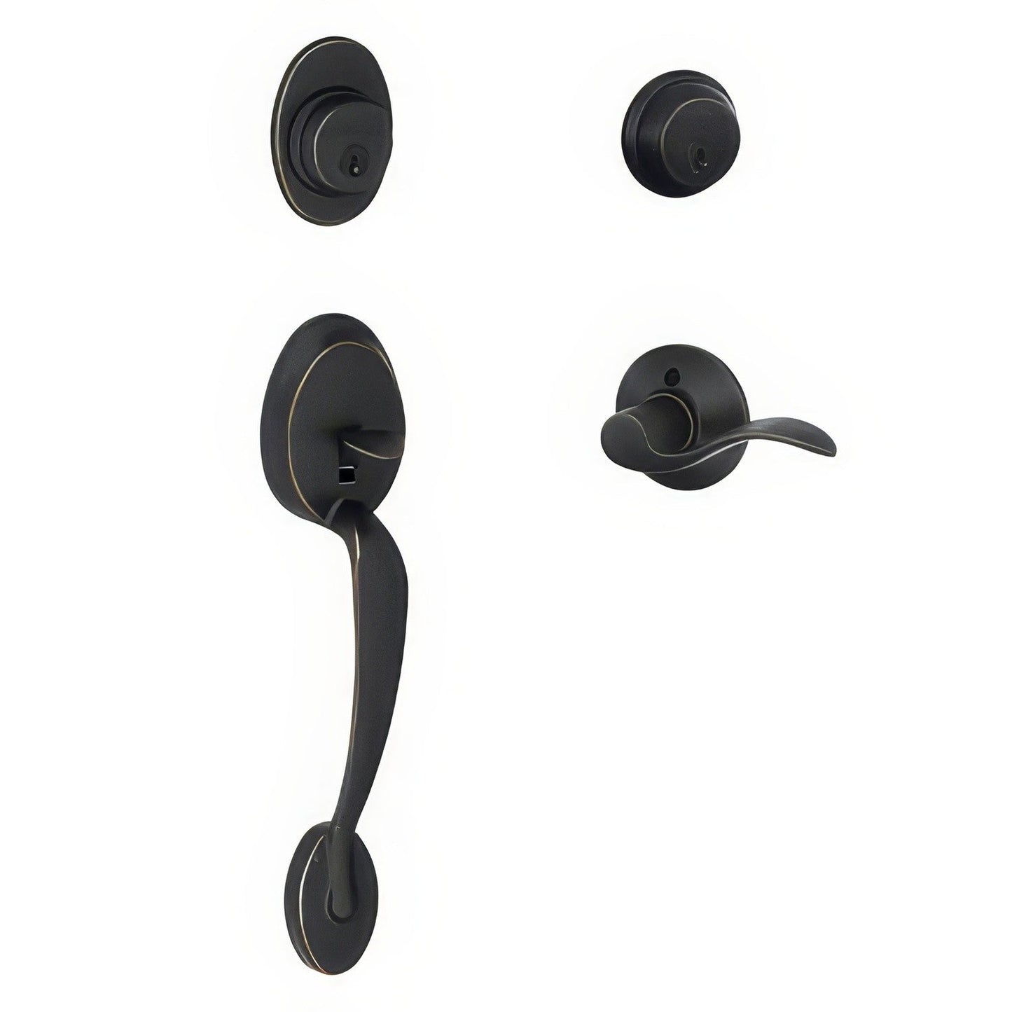 Schlage F62-PLY-ACC-LH Plymouth Double Cylinder Handleset