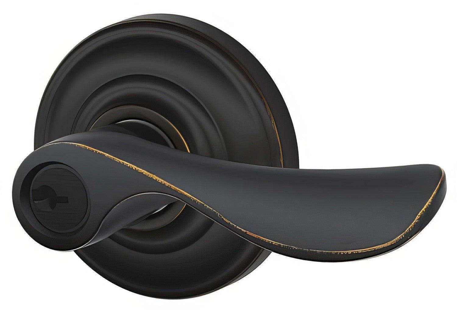 Schlage F80-CHP-AND-LH Champagne Storeroom Door Lever.