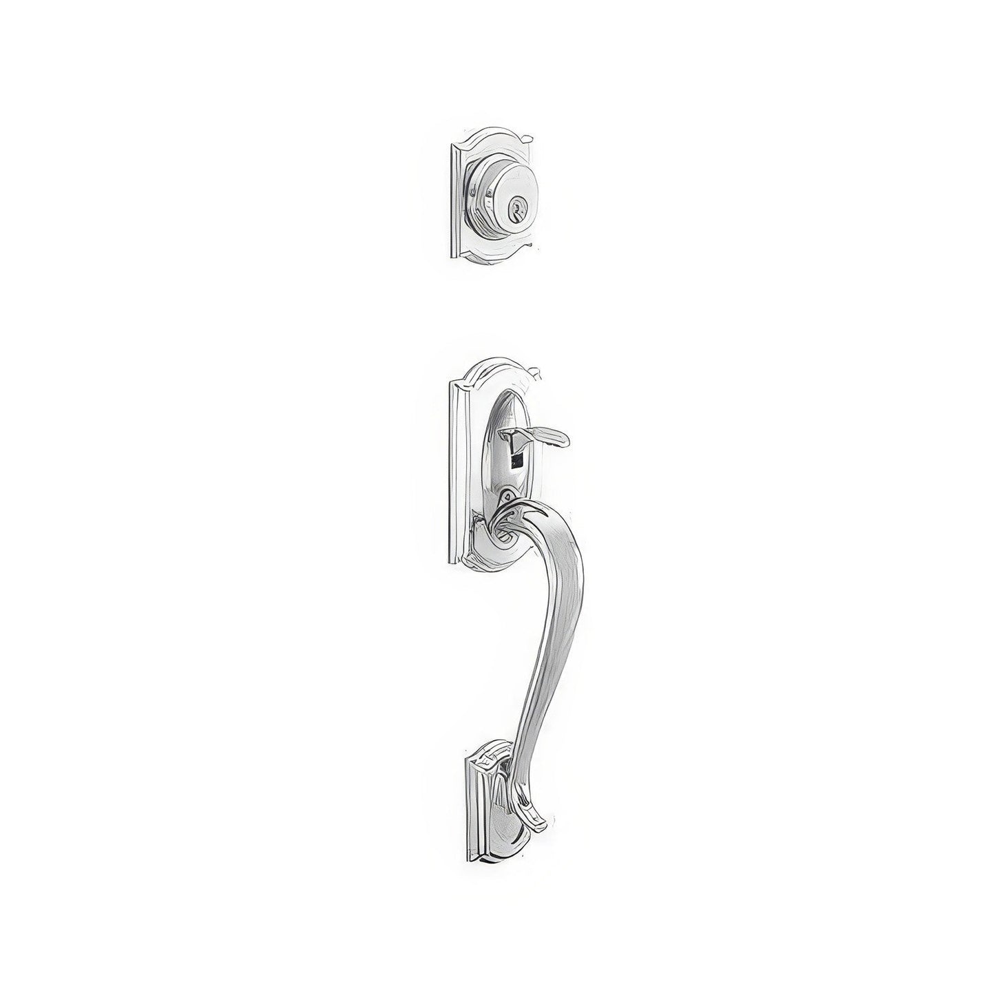 Schlage F92-CAM F-Series Camelot Exterior Dummy Handleset