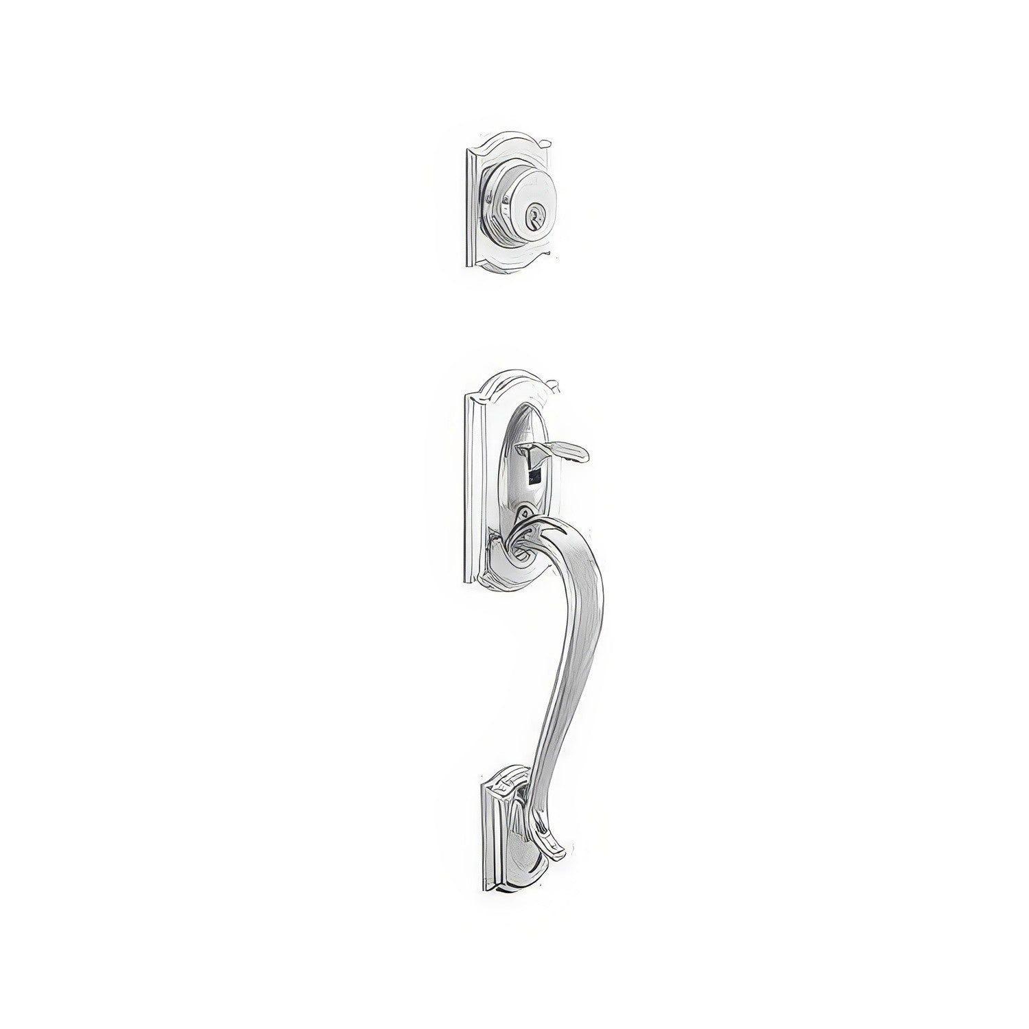 Schlage F92-CAM F-Series Camelot Exterior Dummy Handleset
