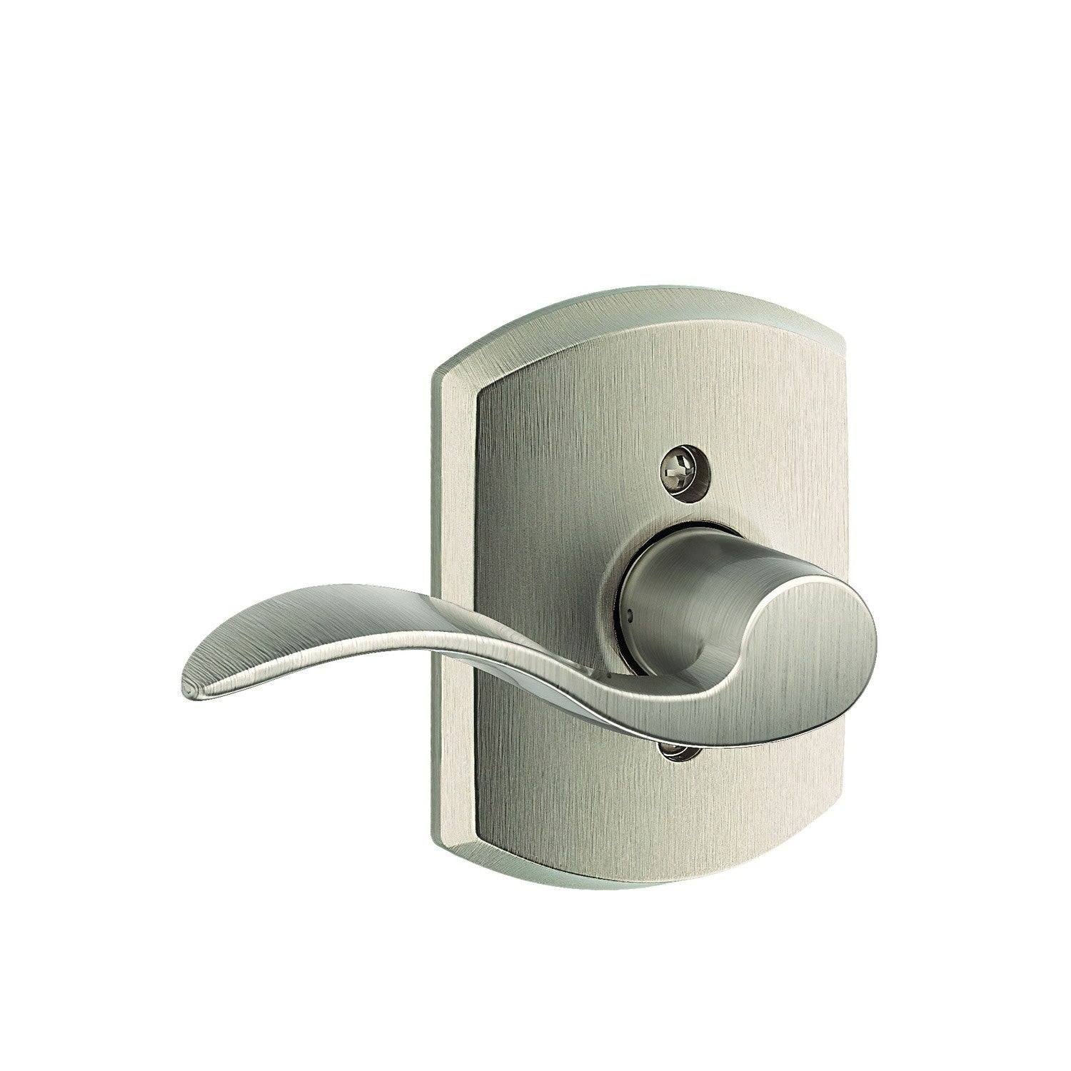 Schlage F94ACC-GRWLH Left Hand Accent Lever with Greenwich Rose Dummy Interior Trim.