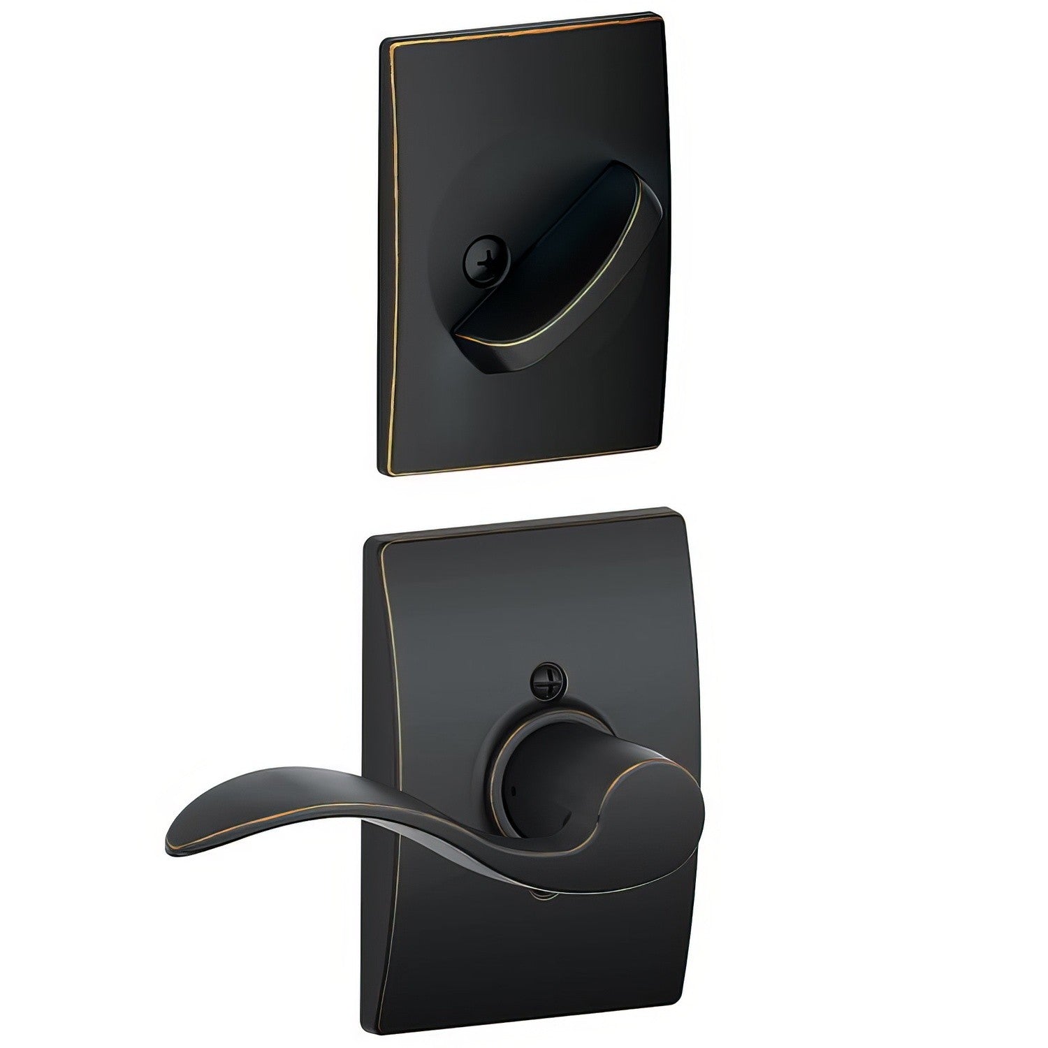 Schlage F94-ACC-CEN-RH F-Series Accent Door Lever Right Hand Dummy Interior Pack